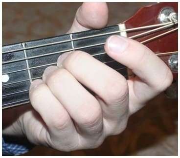 A chord on guitar