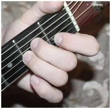 Am chord on guitar