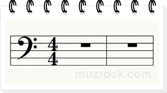 Musical bass clef on the stave