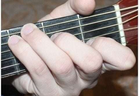 C chord on guitar