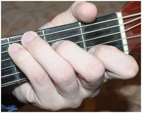 C chord on guitar