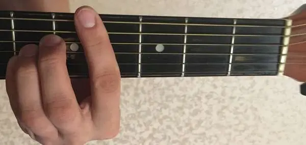 C# chord on guitar: how to put and clamp, fingering