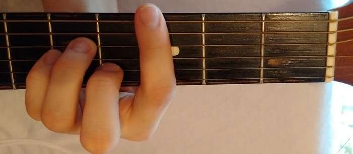 Cm chord on guitar