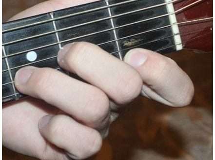 Dm chord on guitar