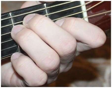 E chord on guitar
