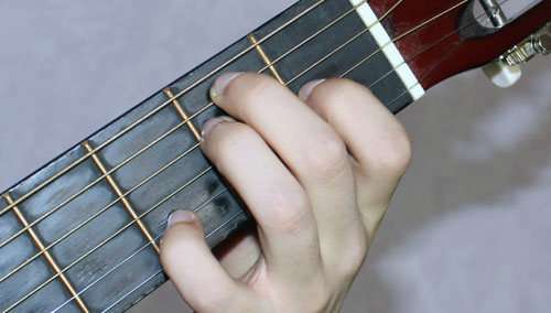 E7 chord on guitar