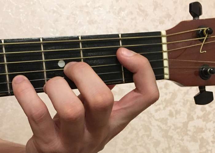 Eb chord on guitar: how to put and clamp, fingering