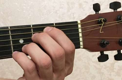 Em7 chord on guitar: how to put and clamp, fingering