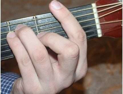 F chord on guitar