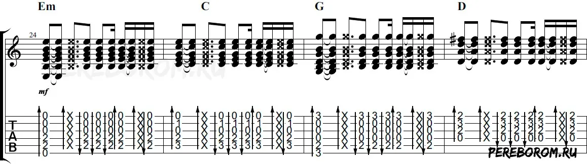 Fight Eight on the guitar. Schemes for beginners.