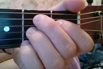 H7 (B7) chord on guitar