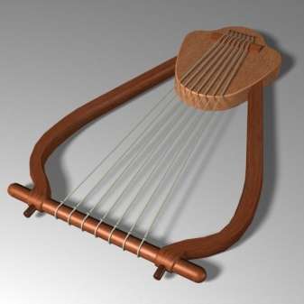 What does a Lyre look like and how to play a musical instrument?