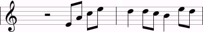 Example in treble clef