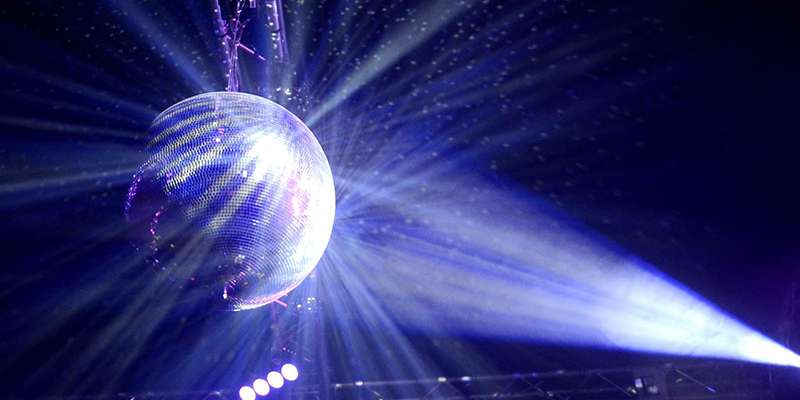 Mirror ball, disco ball - a symbol of clubs and discos