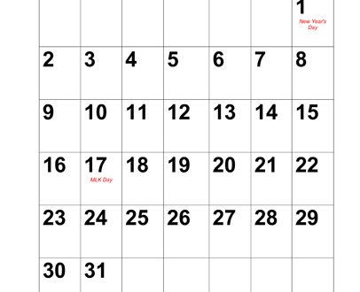 Music calendar &#8211; January