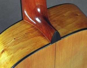 Classical guitar neck heel