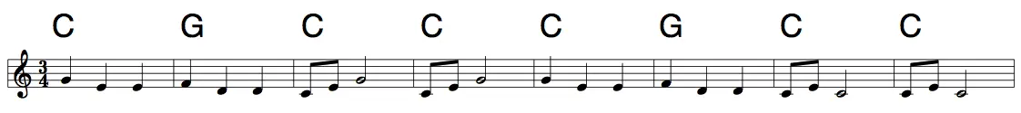 Reharmonization of the piece