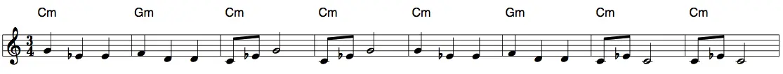 Reharmonization of the piece