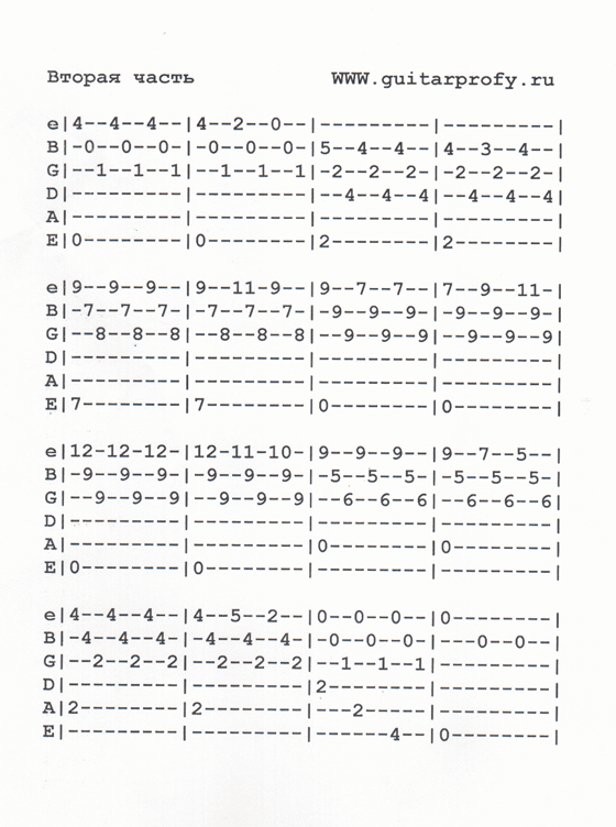 Romance of Gomez on guitar part 2: tabs, notes, analysis