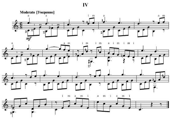 Two Etudes by M. Giuliani, sheet music for beginners